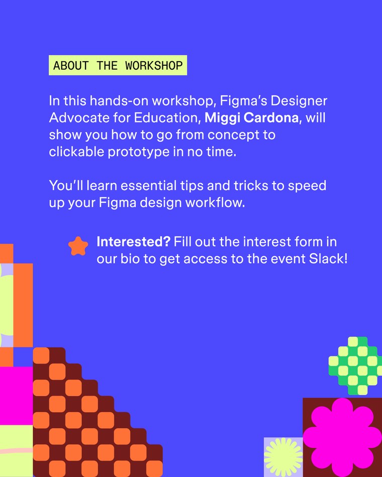 Miggi Cardona’s hands-on workshop: concept to clickable prototype
